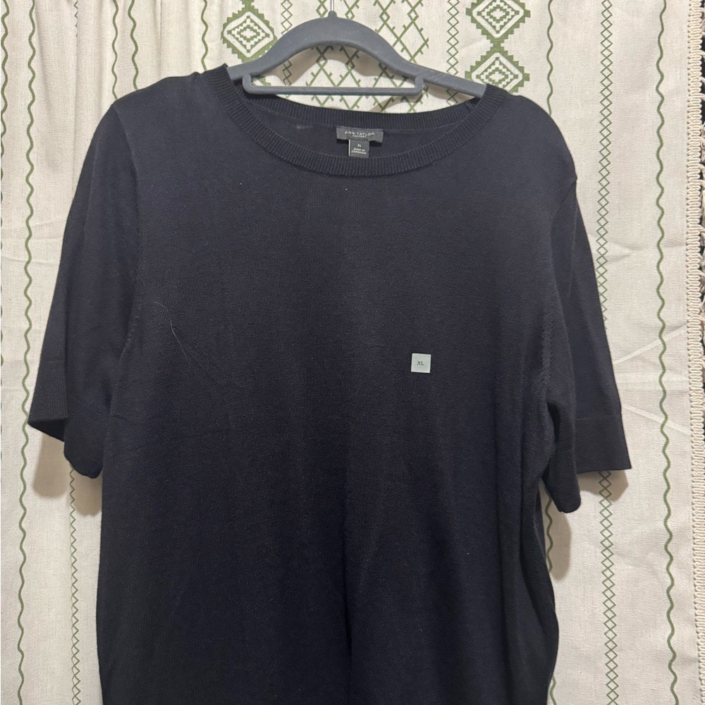 Ann Taylor Black Blouse Elegant Top